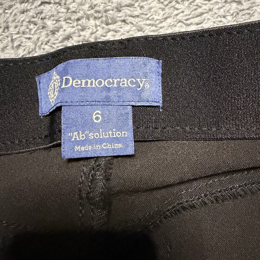 Democracy Jeans Pants Womens 6 (30x28.5) Black stretch Ankle Skinny - Picture 5 of 10